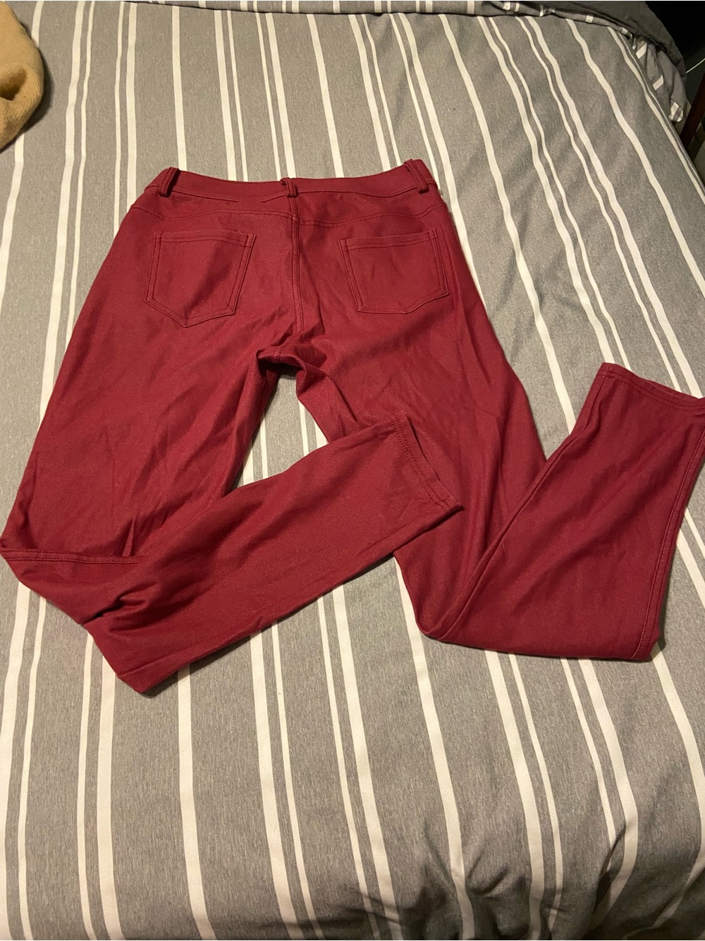 Yelete Wine Skinny Ponte Pants - Picture 4 of 5